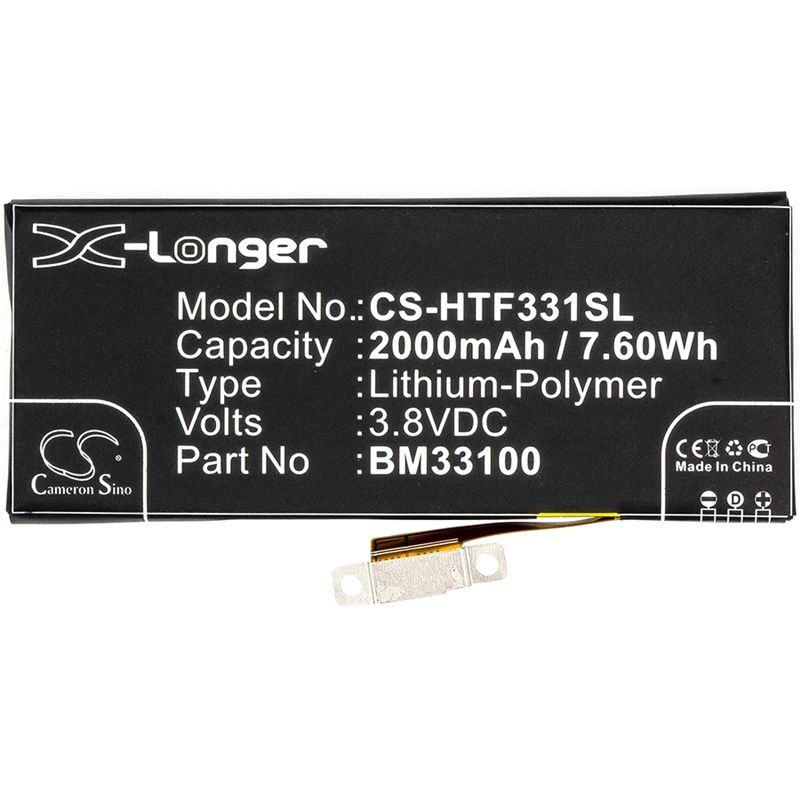 Li-Polymer Battery fits Htc, first, first facebook 3.8V, 2000mAh Communications Cameron Sino Technology Limited (Suspended)