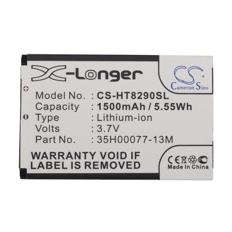 Li-Polymer Battery fits Htc, max 4g, quartz, t8290 3.7V, 1500mAh Communications Cameron Sino Technology Limited (Suspended)