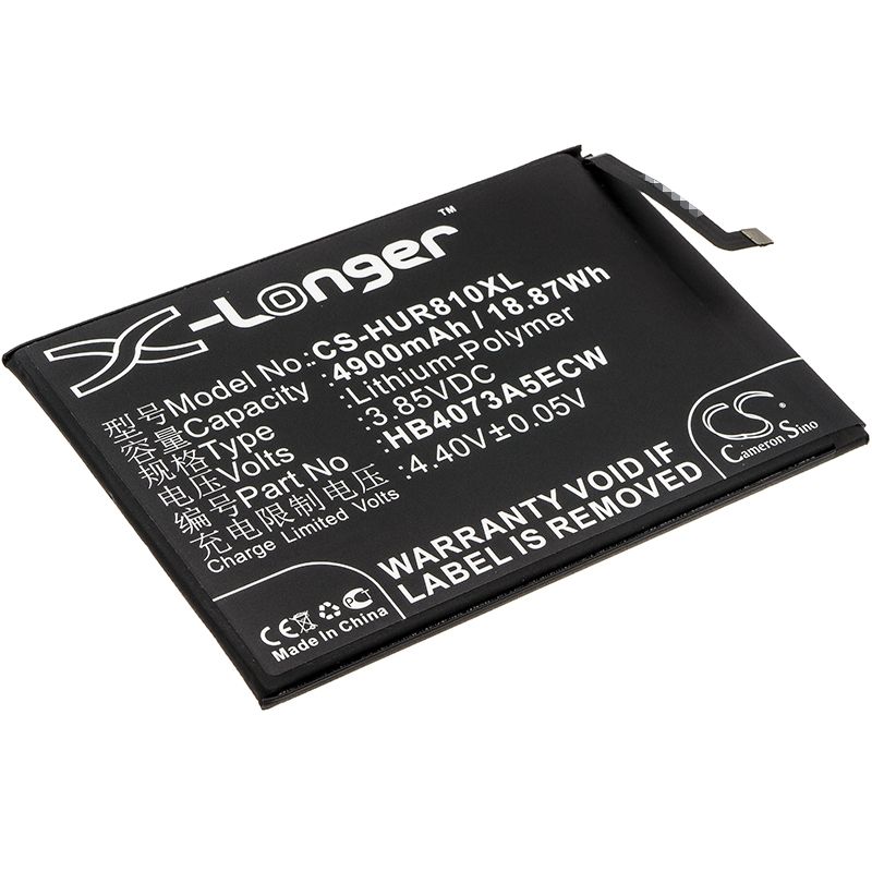 Li-Polymer Battery fits Huawei, are-al00, honor 8x max 3.85V, 4900mAh Mobile & SmartPhone Cameron Sino Technology Limited