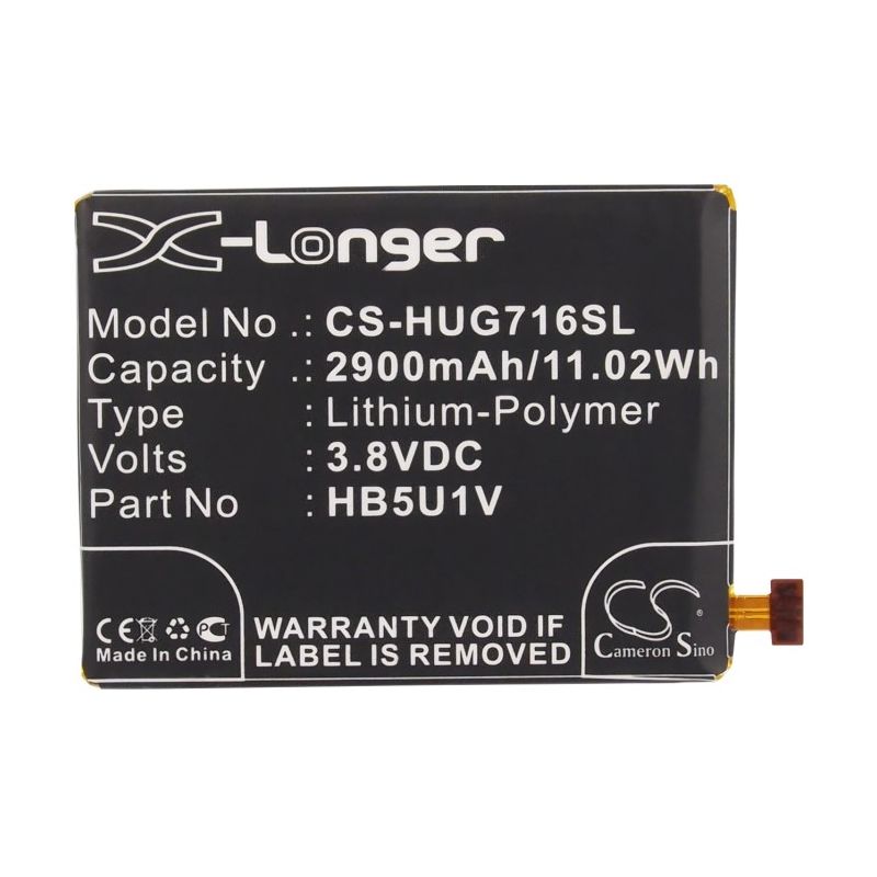 Li-Polymer Battery fits Huawei, ascend d2, ascend d2-0082, ascend d2-2010 3.8V, 2900mAh Communications Cameron Sino Technology Limited (Suspended)