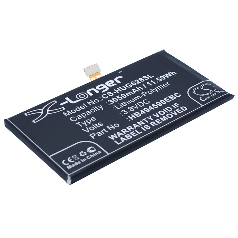 Li-polymer Battery Fits Huawei, Ascend G628, Honor 7, Plk-ul00 3.8v, 3050mah Mobile & SmartPhone Cameron Sino Technology Limited
