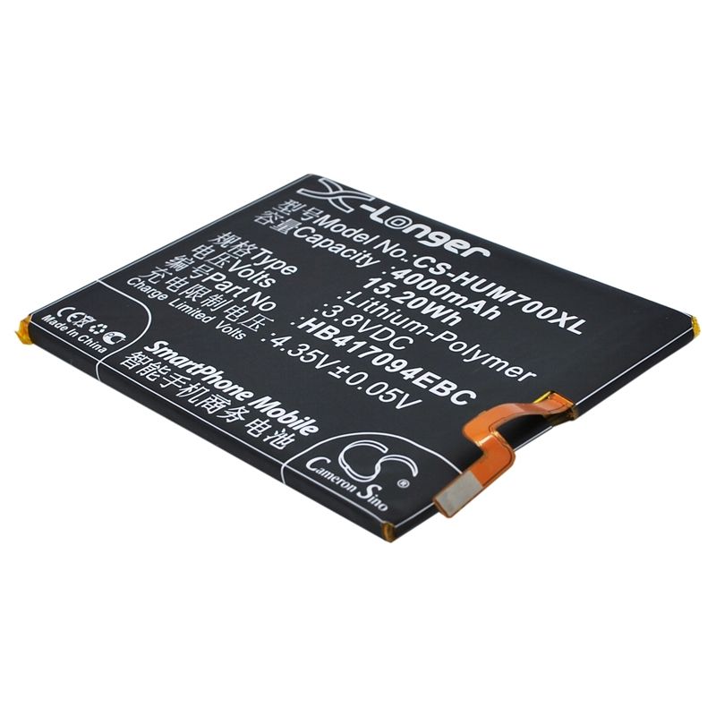 Li-Polymer Battery fits Huawei, ascend mate 7, ascend mate 7 dual sim, mt7-cl00 3.8V, 4000mAh Mobile & SmartPhone Cameron Sino Technology Limited