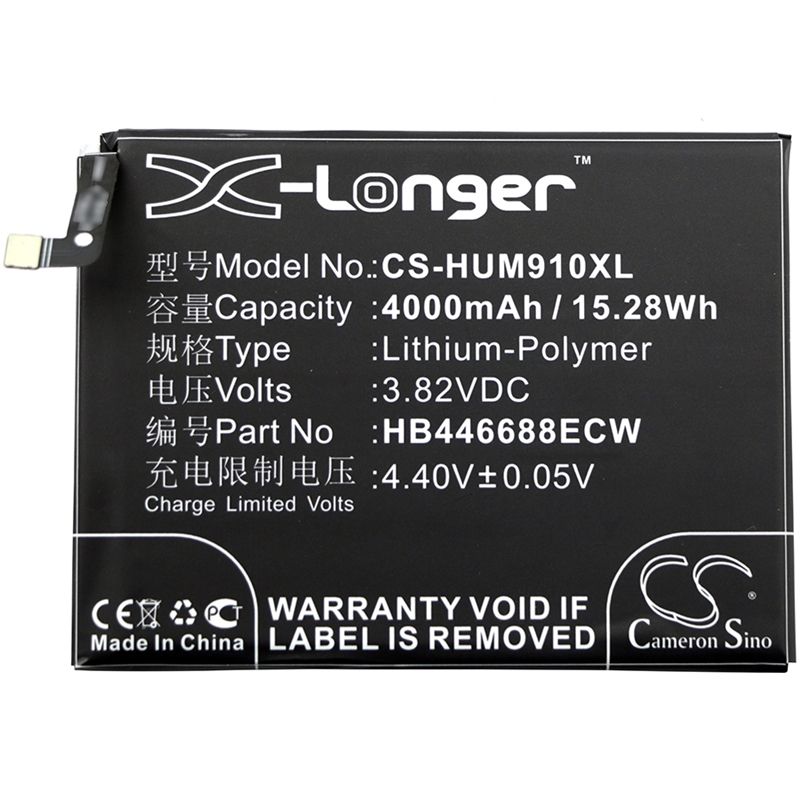 Li-Polymer Battery fits Huawei, ascend mate 9 pro, lon-al00, lon-l29 3.82V, 4000mAh Mobile & SmartPhone Cameron Sino Technology Limited