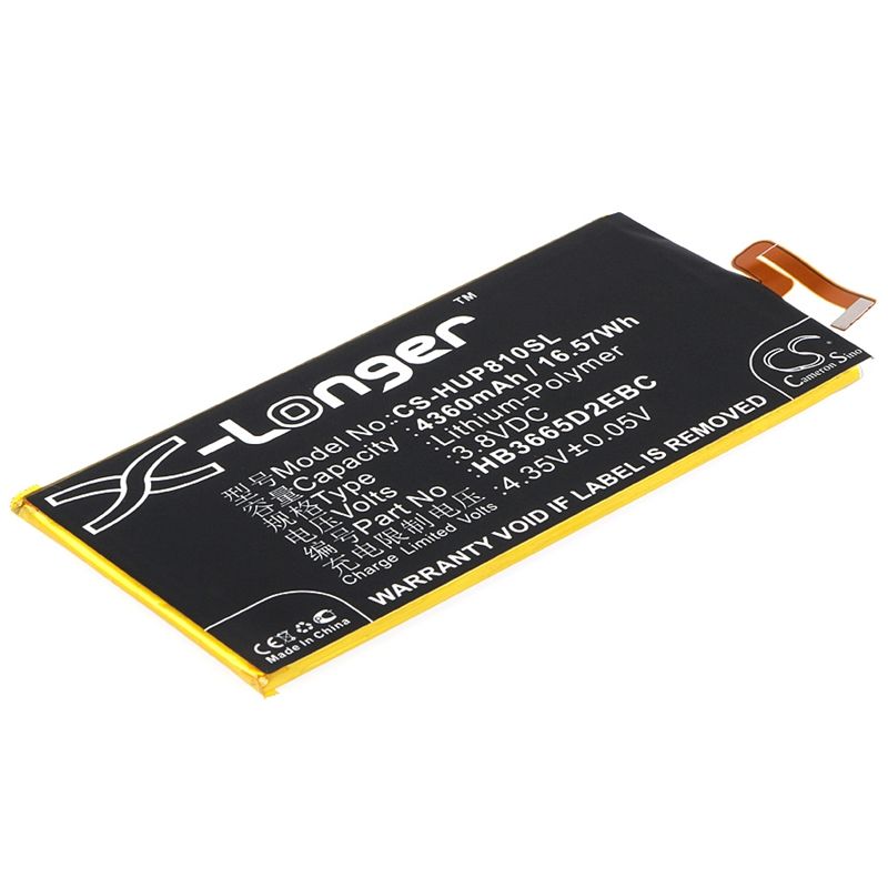 Li-polymer Battery Fits Huawei, Ascend P8 Max, Dav-703l, Dav-713l 3.8v, 4360mah Mobile & SmartPhone Cameron Sino Technology Limited
