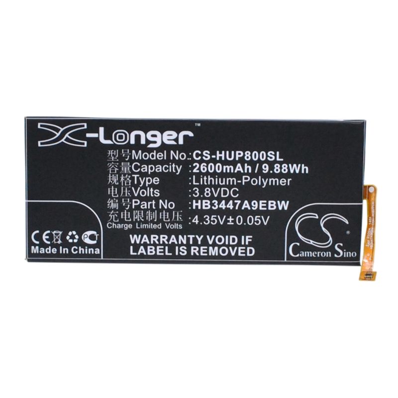 Li-polymer Battery Fits Huawei, Ascend P8, Gra-cl00, Gra-cl10 3.8v, 2600mah Mobile & SmartPhone Cameron Sino Technology Limited