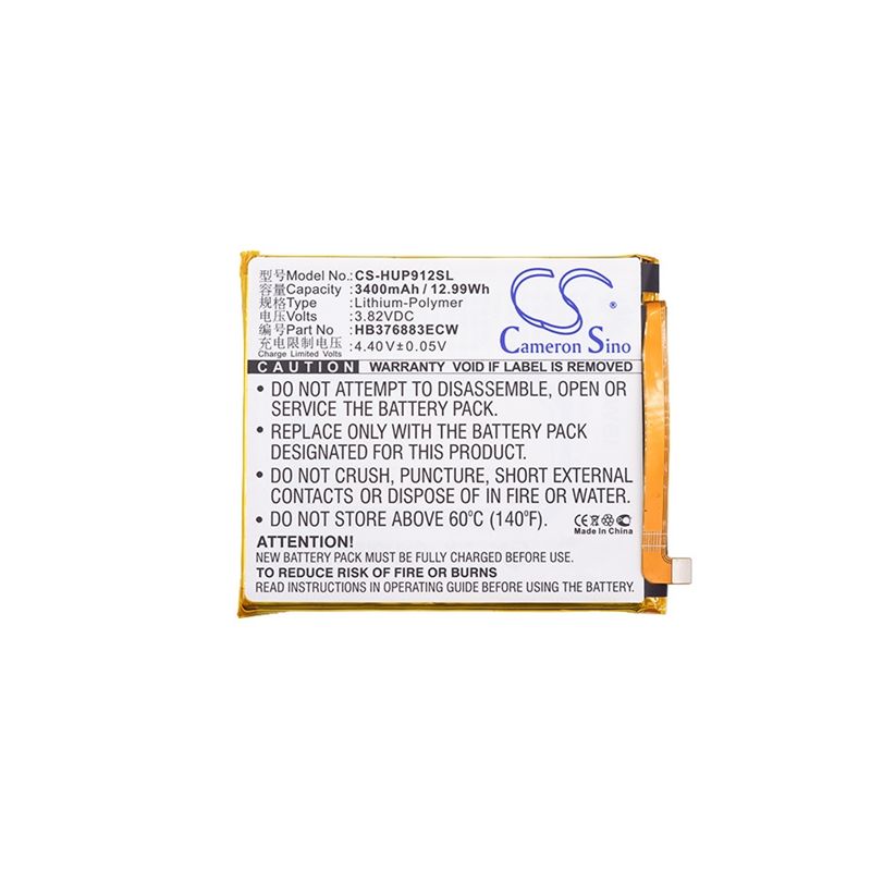 Li-polymer Battery Fits Huawei, Ascend P9 Plus, P9 Plus, P9 Plus Dual Sim 3.82v, 3400mah Mobile & SmartPhone Cameron Sino Technology Limited