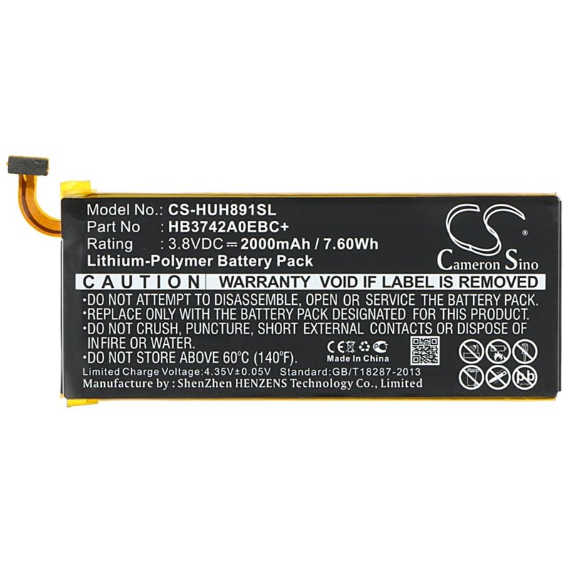 Li-Polymer Battery fits Huawei, ascend snapto, g620-a2, h891l 3.8V, 2000mAh Mobile & SmartPhone Cameron Sino Technology Limited
