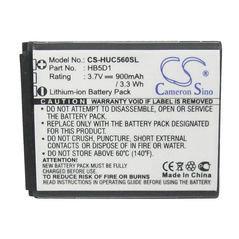 Li-ion Battery fits Huawei, c5110, c5600, c5700 3.7V, 900mAh Mobile & SmartPhone Cameron Sino Technology Limited