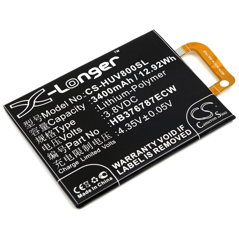 Li-Polymer Battery fits Huawei, honor v8, honor v8 premium, knt-al10 3.8V, 3400mAh Mobile & SmartPhone Cameron Sino Technology Limited