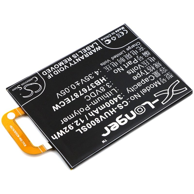 Li-Polymer Battery fits Huawei, honor v8, honor v8 premium, knt-al10 3.8V, 3400mAh Mobile & SmartPhone Cameron Sino Technology Limited