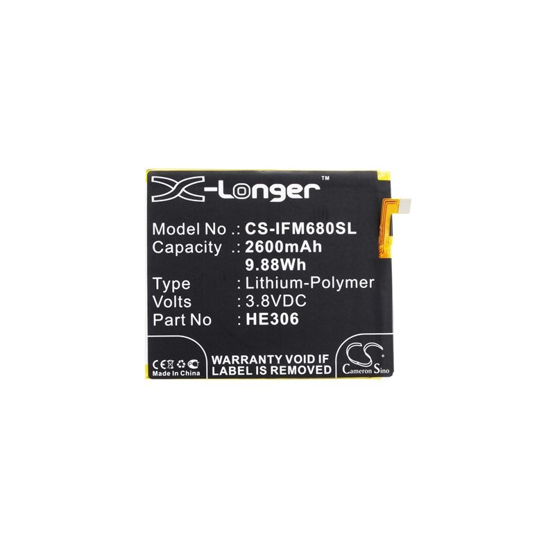 Li-Polymer Battery fits Infocus, m535, m680 3.8V, 2600mAh Communications Cameron Sino Technology Limited (Suspended)