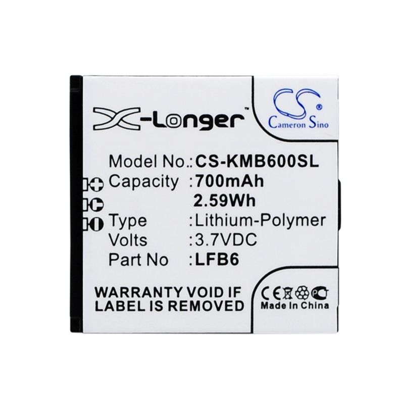 Li-ion Battery fits Kazam, life b6 3.7V, 700mAh Mobile & SmartPhone Cameron Sino Technology Limited