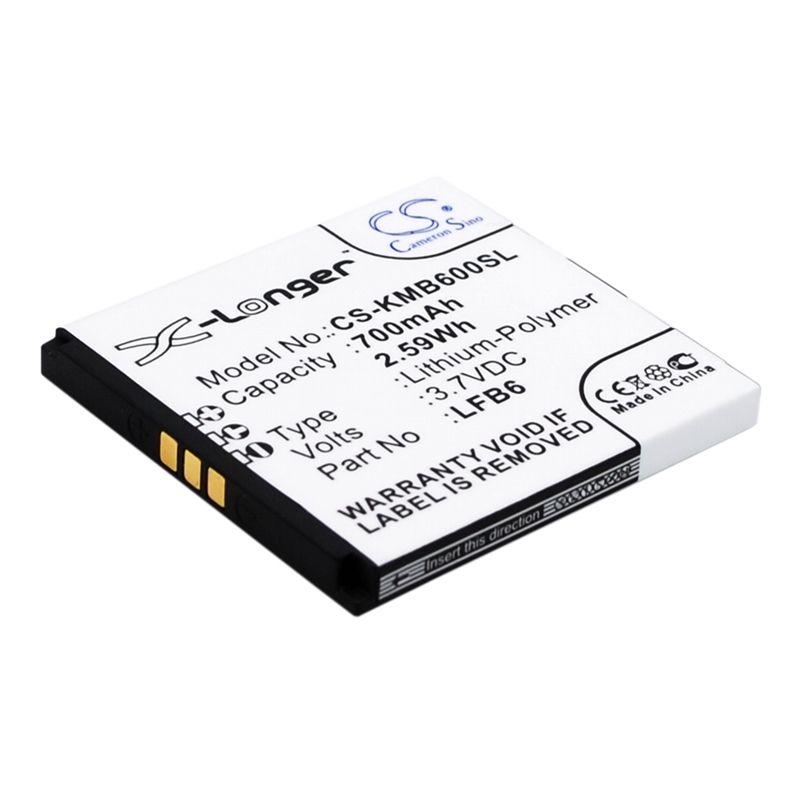 Li-ion Battery fits Kazam, life b6 3.7V, 700mAh Mobile & SmartPhone Cameron Sino Technology Limited