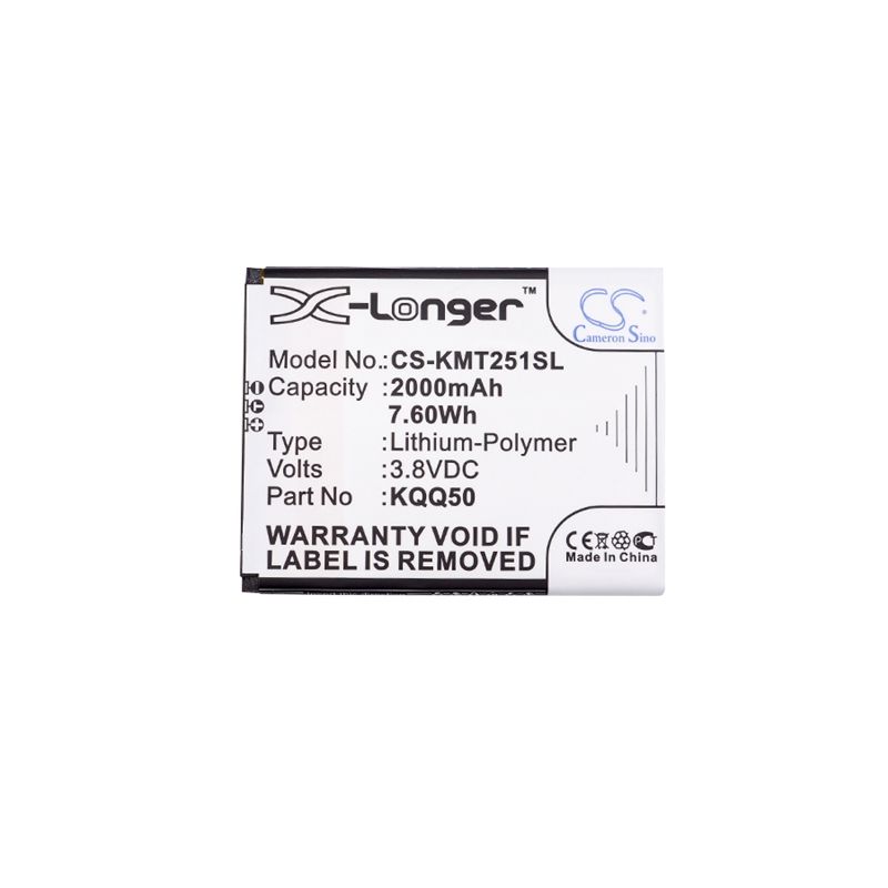 Li-Polymer Battery fits Kazam, th25014-01, thunder2 5.0 3.8V, 2000mAh Mobile & SmartPhone Cameron Sino Technology Limited