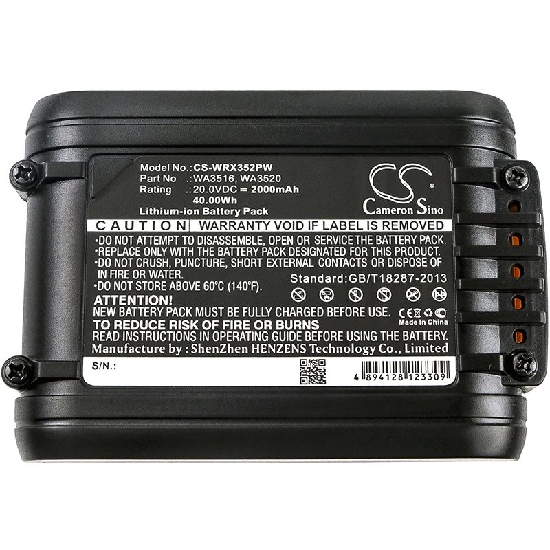Li-ion Battery Fits Worx, Wg154e, Wg160e, Wg160e.5 20.0v, 2000mah Power Tools Cameron Sino Technology Limited