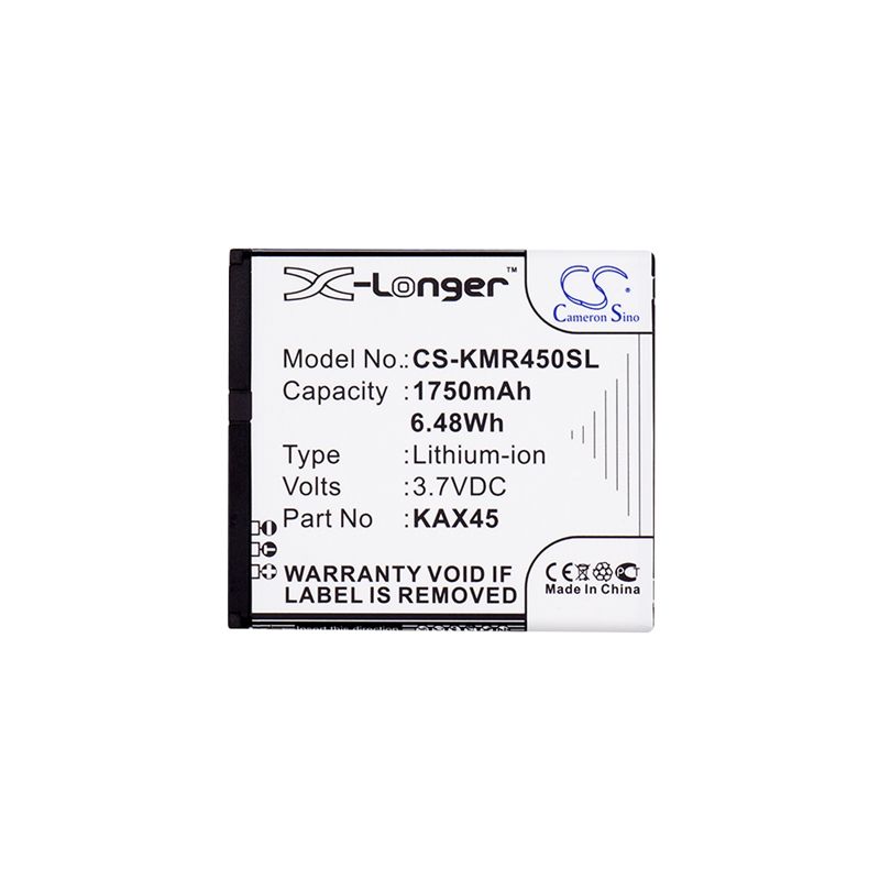 Li-ion Battery fits Kazam, tr4543049-01, trooper x4.5 3.7V, 1750mAh Mobile & SmartPhone Cameron Sino Technology Limited
