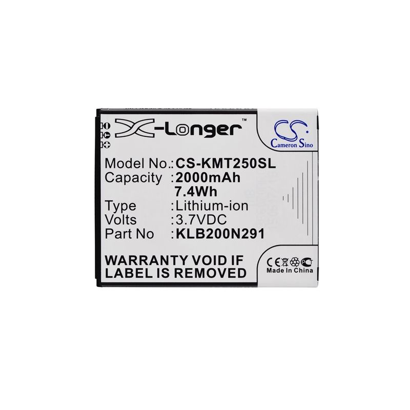 Li-ion Battery fits Kazam, trooper 2 x5.0, trooper2 5.0 3.7V, 2000mAh Mobile & SmartPhone Cameron Sino Technology Limited