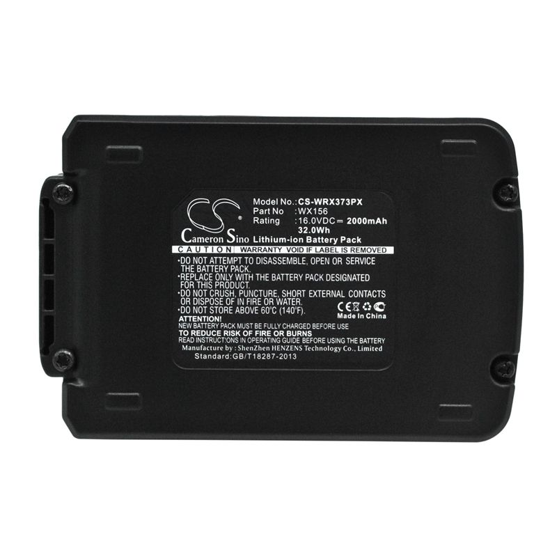 Li-ion Battery fits Worx, Brushless Impact 20v Max Drill, Wa3527, Wx152 16.0V, 2000mAh Power Tools Cameron Sino Technology Limited