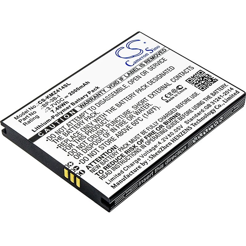 Li-Polymer Battery fits Kruger&matz, drive, drive 2, km0408 3.7V, 2000mAh Communications Cameron Sino Technology Limited (Suspended)