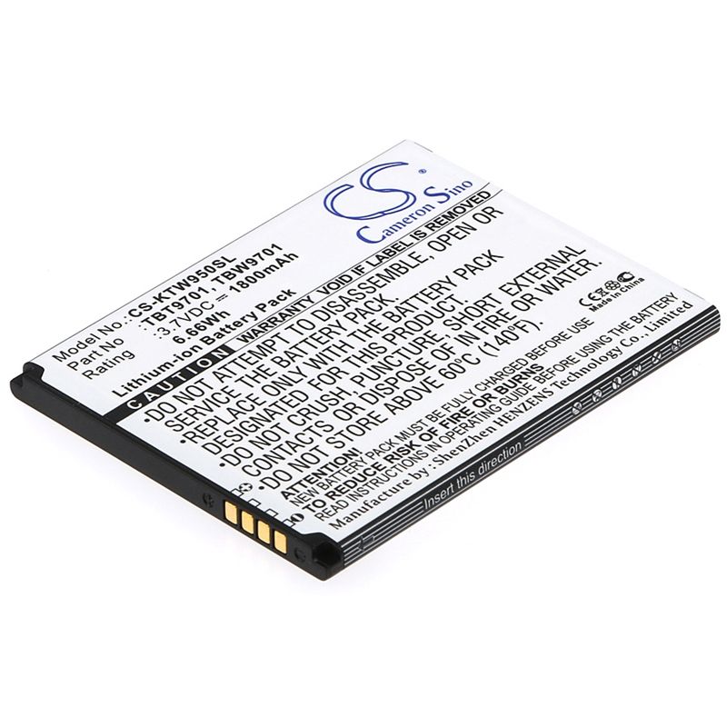 Li-ion Battery fits K-touch, e80, e88, kis 1 3.7V, 1800mAh Mobile & SmartPhone Cameron Sino Technology Limited