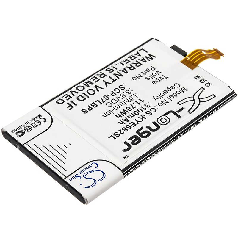 Li-ion Battery Fits Kyocera, Duraforce Pro, E6810, E6820 3.8v, 3100mah Mobile & SmartPhone Cameron Sino Technology Limited