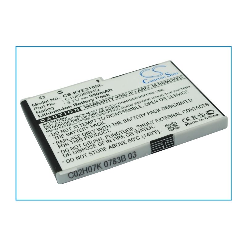 Li-ion Battery fits Kyocera, e3100, loft s2300, rio e3100 3.7V, 950mAh Communications Cameron Sino Technology Limited