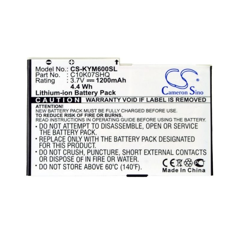 Li-ion Battery fits Kyocera, m6000, zio m6000, sanyo 3.7V, 1200mAh Mobile & SmartPhone Cameron Sino Technology Limited