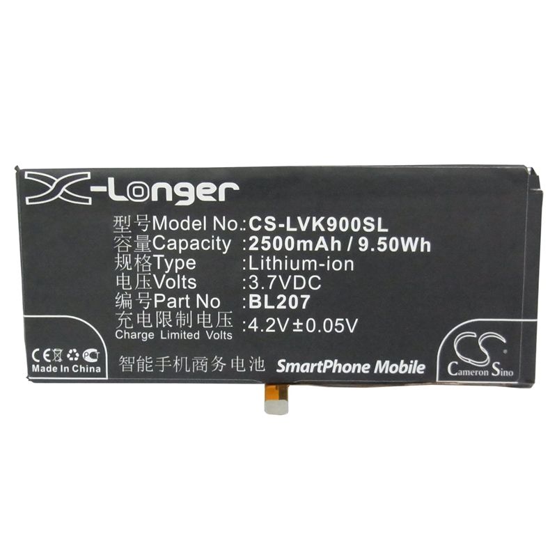 Li-Polymer Battery fits Lenovo, k100, k900 3.7V, 2500mAh Mobile & SmartPhone Cameron Sino Technology Limited