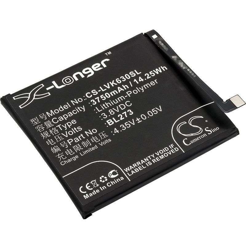 Li-Polymer Battery fits Lenovo, k6 note, k6 note dual sim 3.8V, 3750mAh Mobile & SmartPhone Cameron Sino Technology Limited