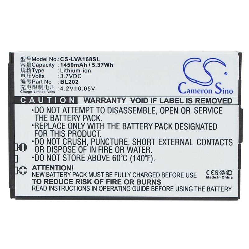 Li-ion Battery fits Lenovo, ma168, ma169 3.7V, 1450mAh Communications Cameron Sino Technology Limited (Suspended)