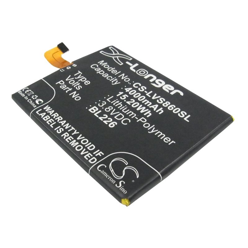 Li-Polymer Battery fits Lenovo, s860 3.8V, 4000mAh Communications Cameron Sino Technology Limited (Suspended)