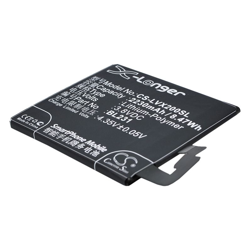 Li-Polymer Battery fits Lenovo, s90e, s90t, s90u 3.8V, 2230mAh Mobile & SmartPhone Cameron Sino Technology Limited