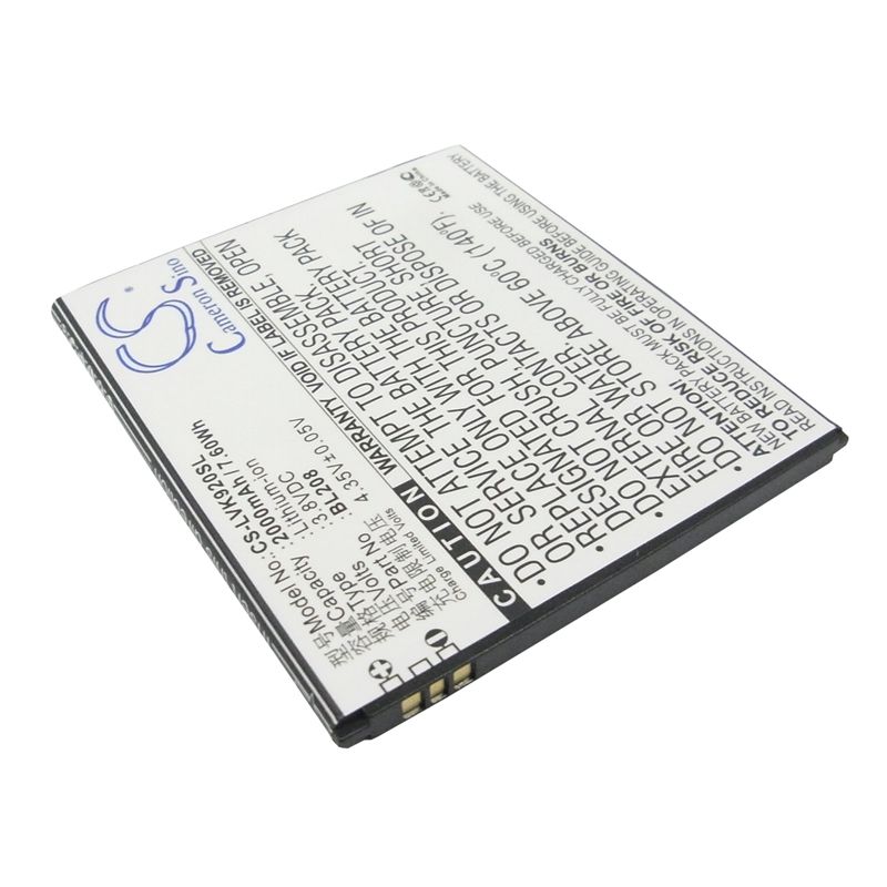 Li-ion Battery fits Lenovo, s920 3.8V, 2000mAh Mobile & SmartPhone Cameron Sino Technology Limited