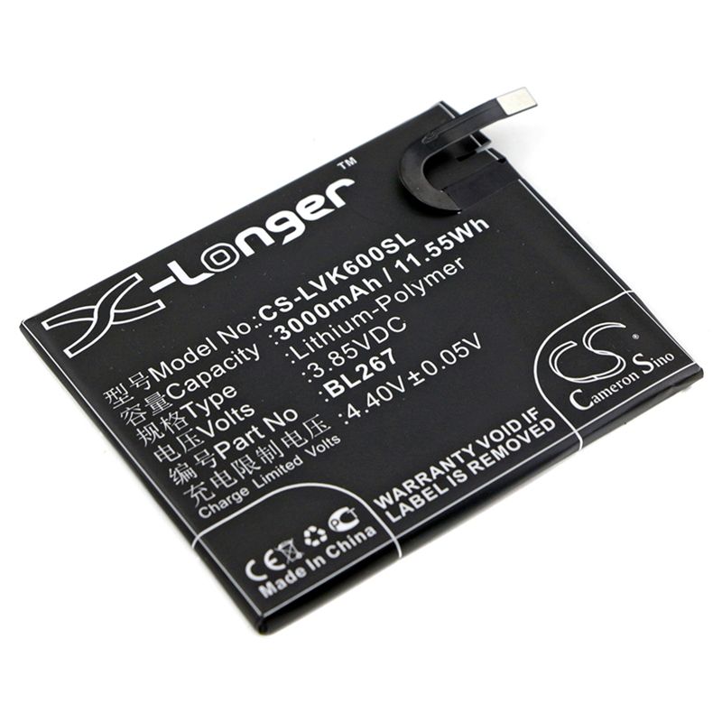 Li-Polymer Battery fits Lenovo, vibe k6 3.85V, 3000mAh Mobile & SmartPhone Cameron Sino Technology Limited