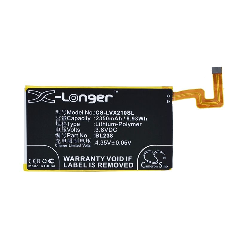 Li-Polymer Battery fits Lenovo, vibe x2pt5 3.8V, 2350mAh Communications Cameron Sino Technology Limited (Suspended)