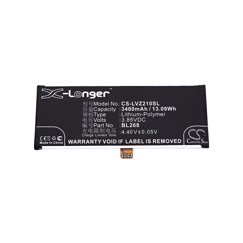 Li-Polymer Battery fits Lenovo, z2 rio 2016 edition, z2131, zuk 2 3.85V, 3400mAh Mobile & SmartPhone Cameron Sino Technology Limited