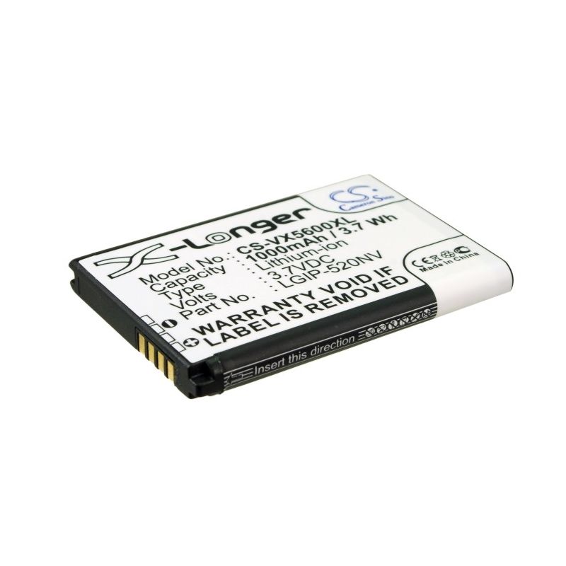 Li-ion Battery fits Lg, accolade, cosmos touch vn270, extravert 3.7V, 1000mAh Mobile & SmartPhone Cameron Sino Technology Limited