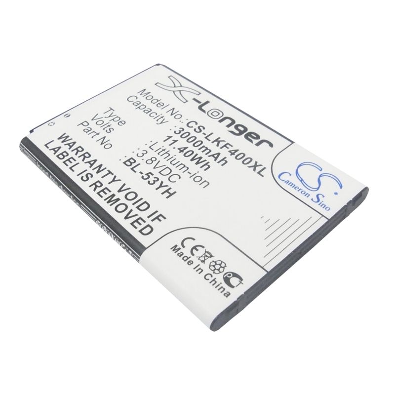 Li-ion Battery Fits Lg, Aka, D690, D690n 3.8v, 3000mah Mobile & SmartPhone Cameron Sino Technology Limited