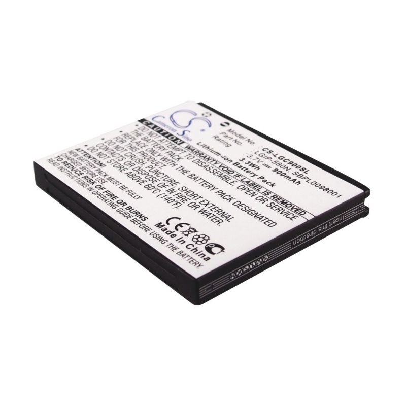 Li-ion Battery fits Lg, arena gt950, bliss ux700, bliss ux-700 3.7V, 900mAh Mobile & SmartPhone Cameron Sino Technology Limited