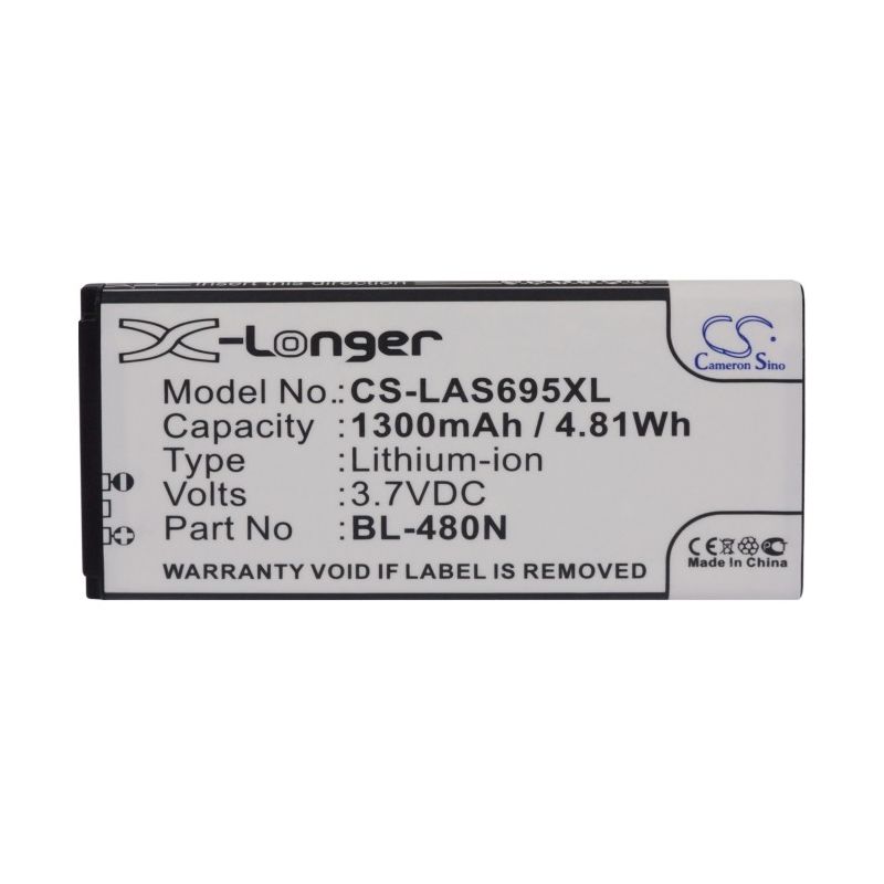 Li-ion Battery fits Lg, as695, lgms695-r, ms695 3.7V, 1300mAh Mobile & SmartPhone Cameron Sino Technology Limited