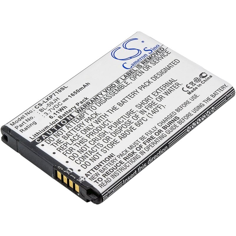 Li-ion Battery fits Lg, as870, d500, d505 3.7V, 1650mAh Mobile & SmartPhone Cameron Sino Technology Limited