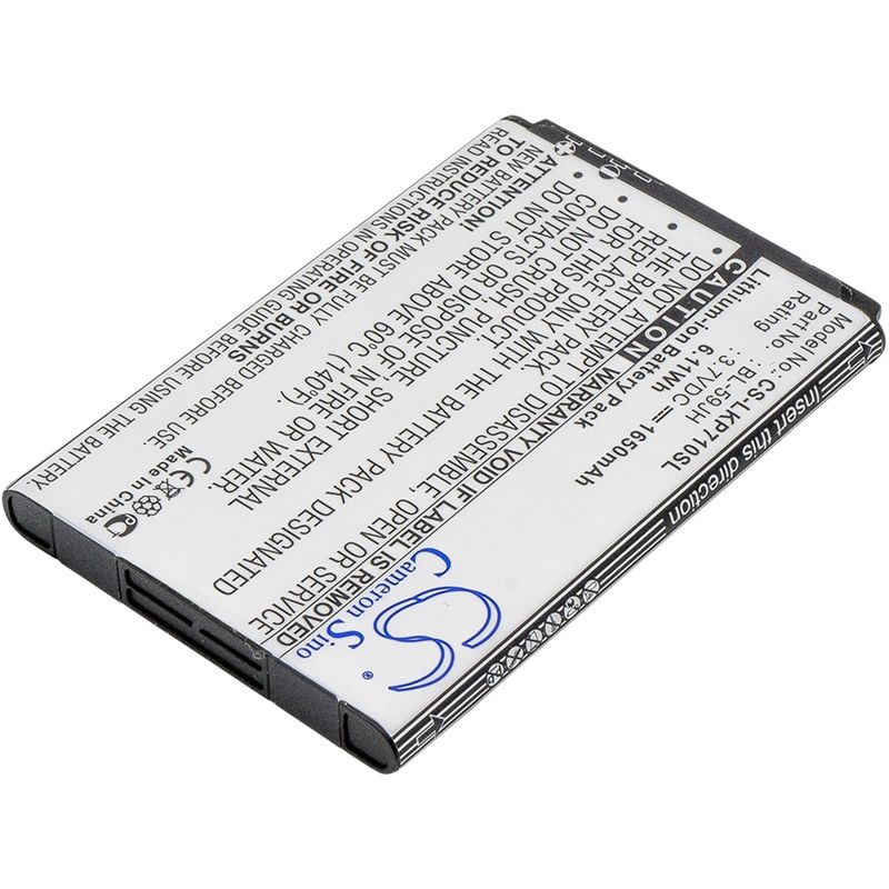 Li-ion Battery fits Lg, as870, d500, d505 3.7V, 1650mAh Mobile & SmartPhone Cameron Sino Technology Limited