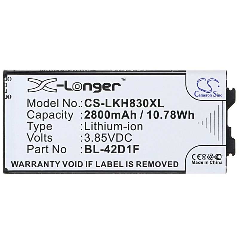 Li-ion Battery Fits Lg, As992, G5, G5 Lite 3.85v, 2800mah Mobile & SmartPhone Cameron Sino Technology Limited