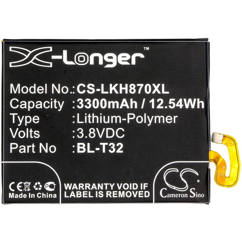 Li-Polymer Battery fits Lg, as993, g6, g6 td-lte 3.8V, 3300mAh Mobile & SmartPhone Cameron Sino Technology Limited