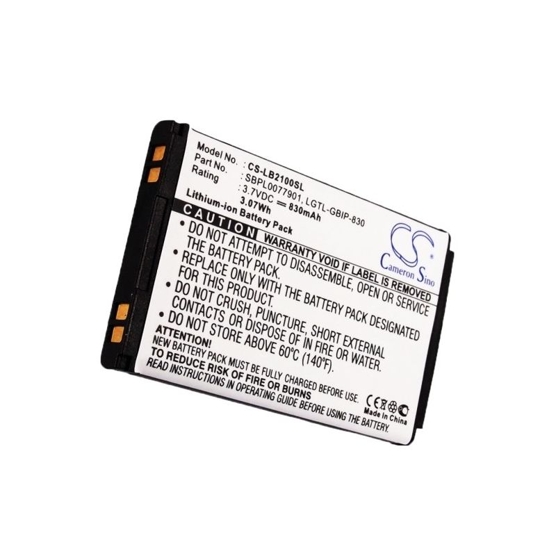 Li-ion Battery fits Lg, b2000, b2050, b2100 3.7V, 830mAh Communications Cameron Sino Technology Limited (Suspended)