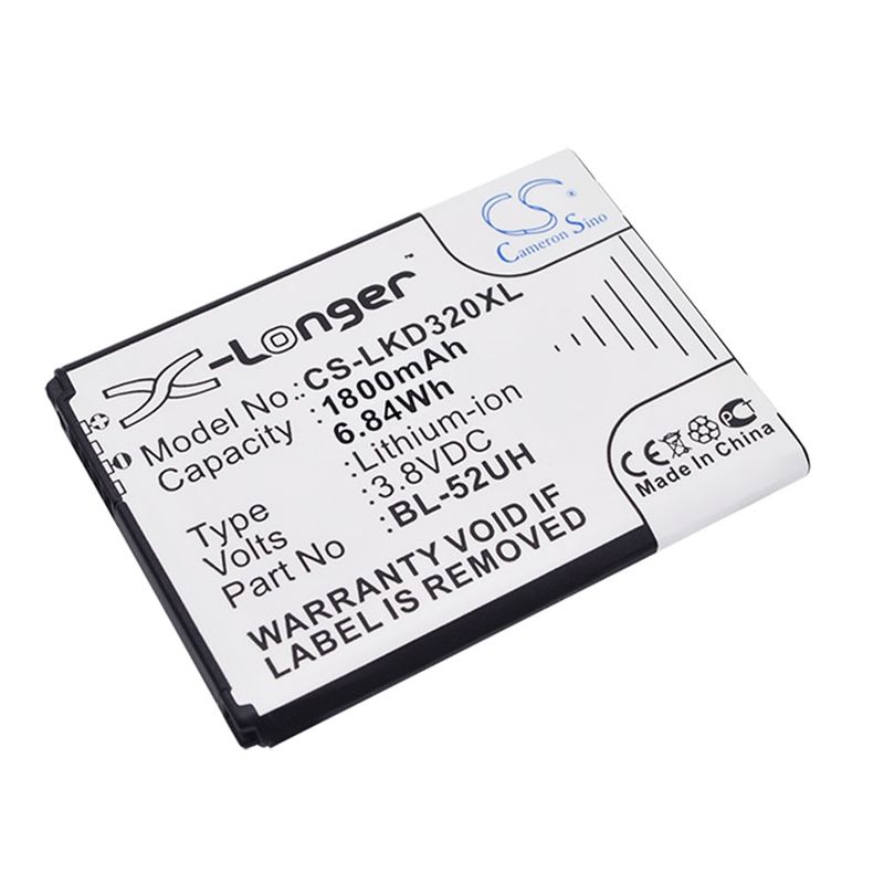 Li-ion Battery fits Lg, d280, d280n, d285 3.8V, 1800mAh Mobile & SmartPhone Cameron Sino Technology Limited