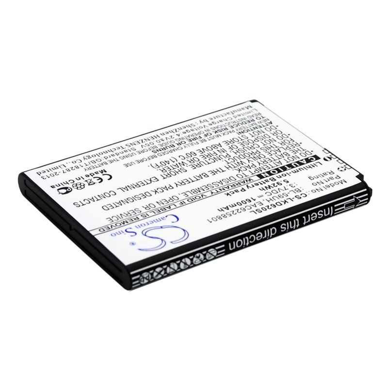 Li-ion Battery fits Lg, d315, d320, d620 3.7V, 1600mAh Mobile & SmartPhone Cameron Sino Technology Limited