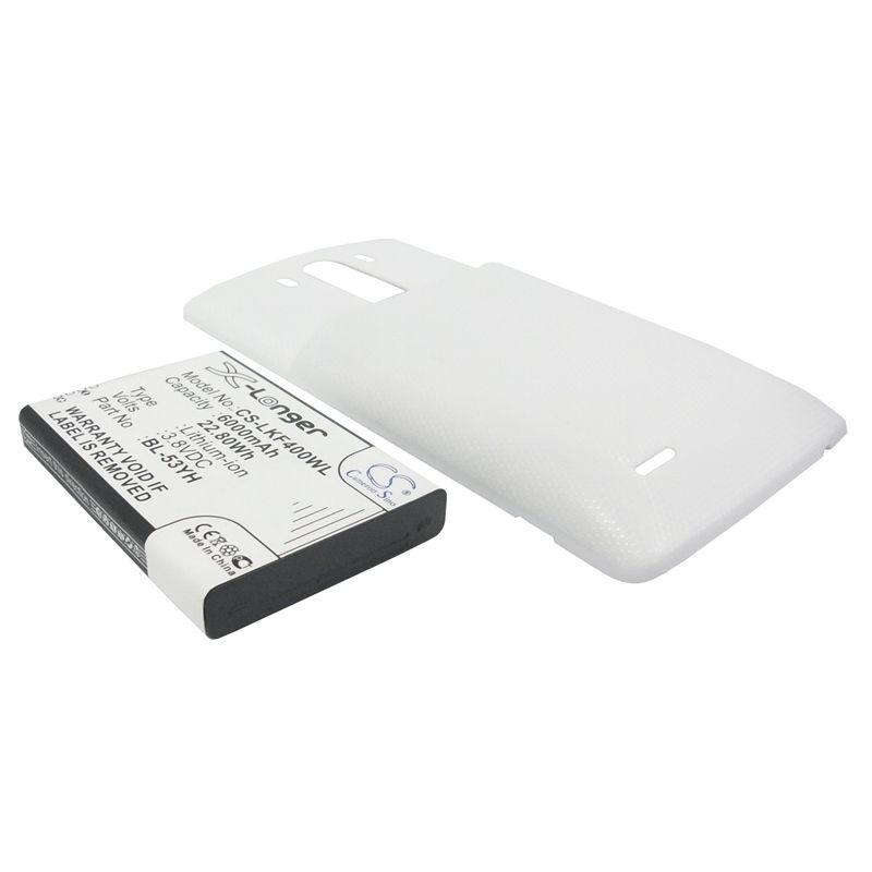 White 3.8V 6000mAh Lg, d830, d850, d850 lte Replacement Battery Mobile & SmartPhone Cameron Sino Technology Limited
