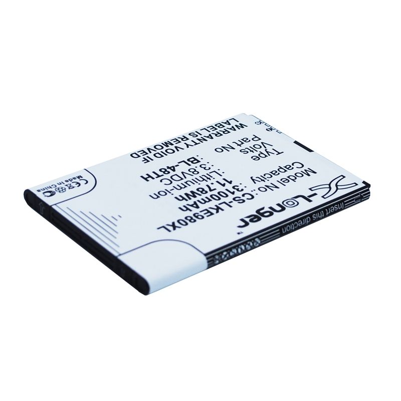 Li-ion Battery Fits Lg, E940, E977, E980 3.8v, 3100mah Mobile & SmartPhone Cameron Sino Technology Limited