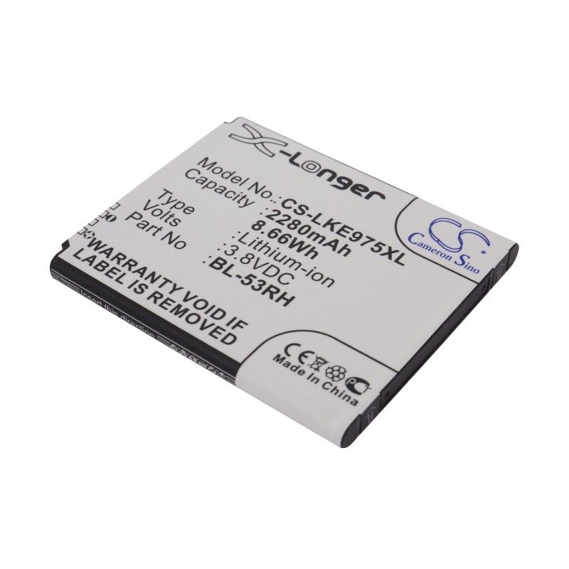 Li-ion Battery fits Lg, e975w, gee, optimus gj 3.8V, 2280mAh Communications Cameron Sino Technology Limited (Suspended)